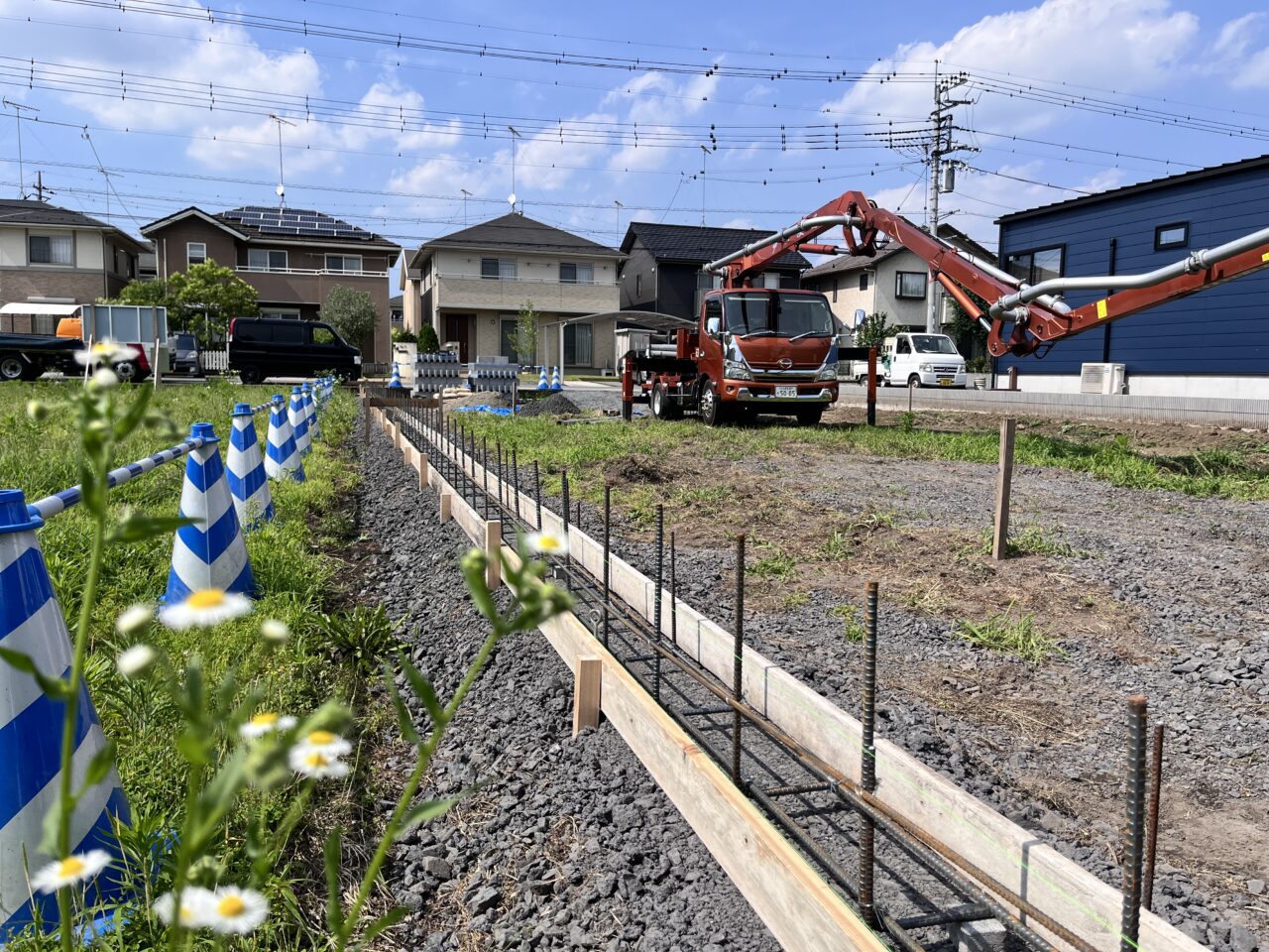 栃木市の開発工事(ブロック)