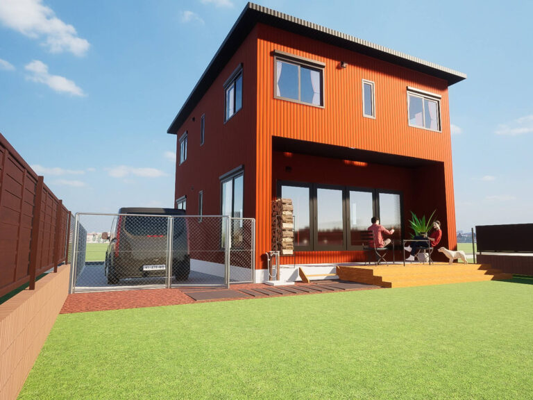 つくば市のアメリカンヴィンテージな外構