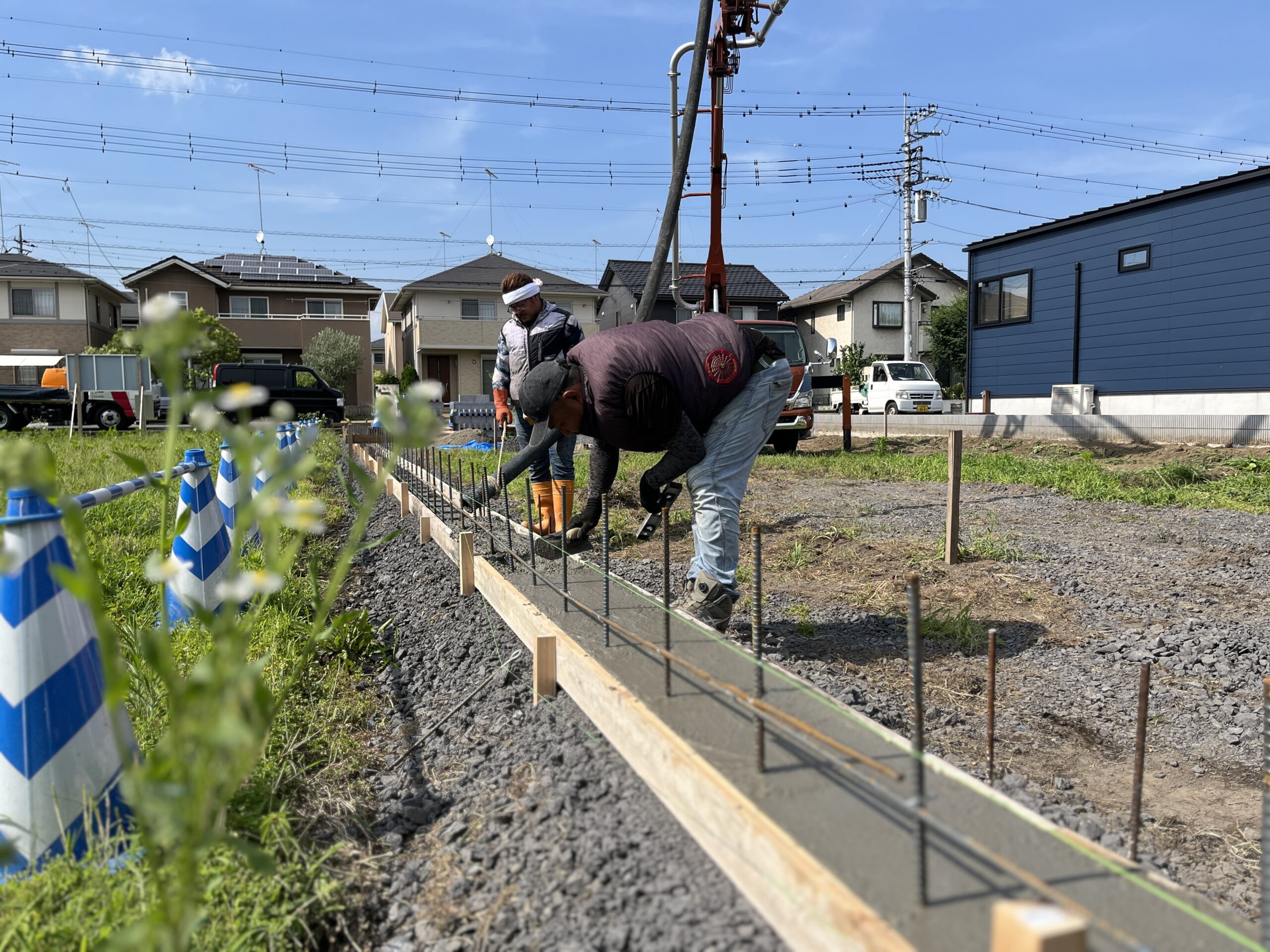 基礎コンクリート打設