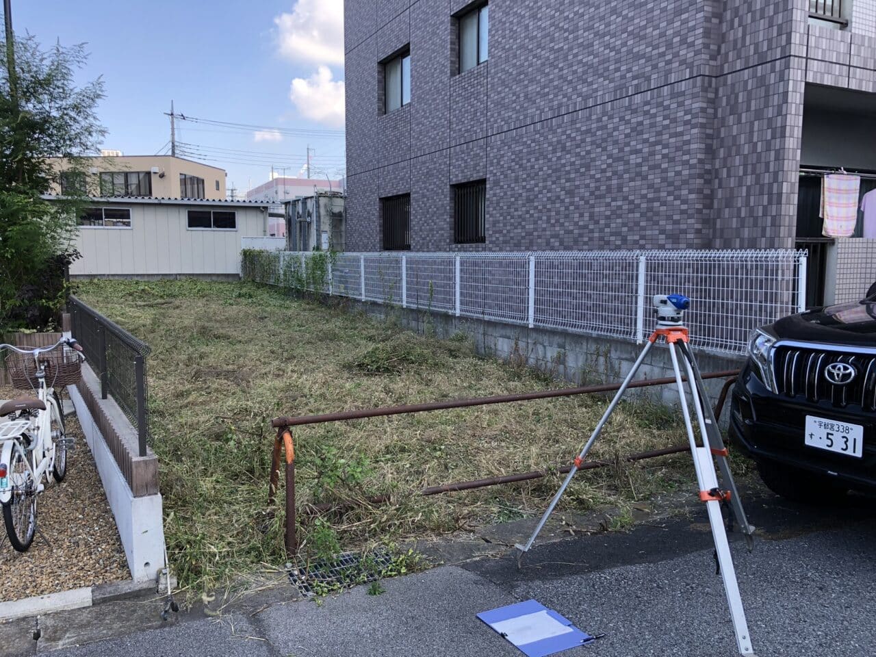 宇都宮市の外構事前測量